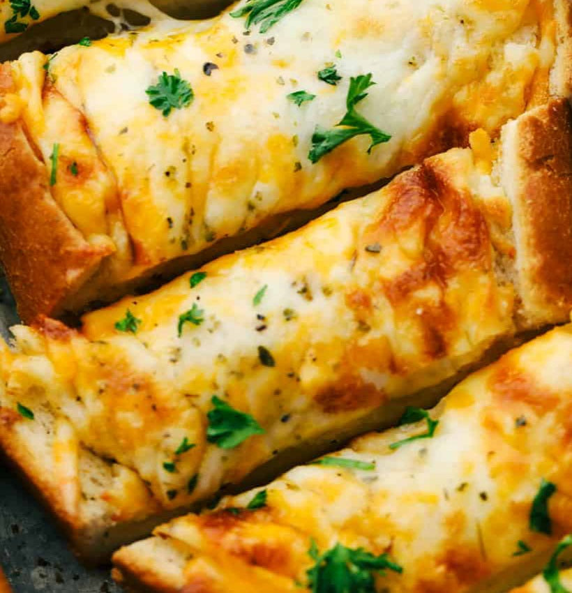 An Italian Meal-Add Cheese To Your Pre-Purchased Garlic Bread